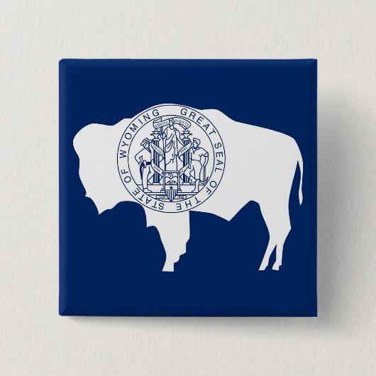 Schaltfläche mit der Flagge von Wyoming Button (Vorderseite)