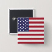 Schaltfläche mit der US-Flagge für weiß und blau Button (Vorne & Hinten)
