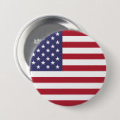 Schaltfläche mit der US-Flagge für weiß und blau Button (Vorne & Hinten)