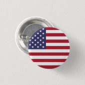 Schaltfläche mit der US-Flagge für weiß und blau Button (Vorne & Hinten)
