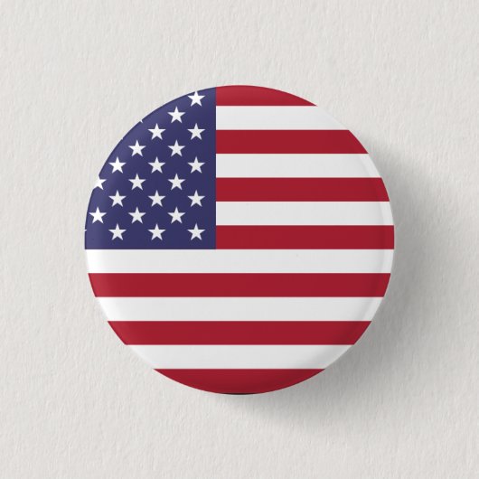 Schaltfläche mit der US-Flagge für weiß und blau Button (Vorderseite)