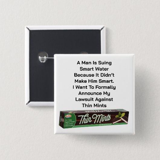 Schaltfläche mit dünnen Minzen Button (Vorne & Hinten)