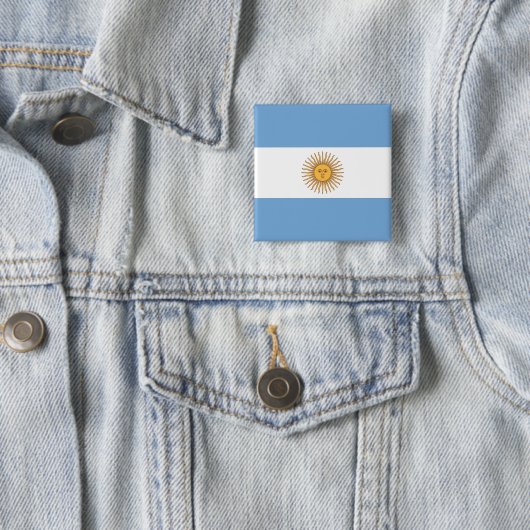 Schaltfläche mit Flagge Argentiniens Button (Beispiel)