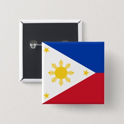 Schaltfläche mit Flagge der Philippinen Button (Vorne & Hinten)