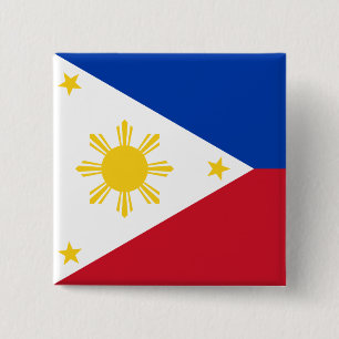 Schaltfläche mit Flagge der Philippinen Button
