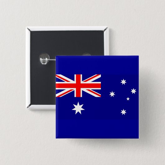 Schaltfläche mit Flagge in Australien Button (Vorne & Hinten)