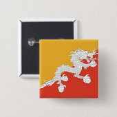 Schaltfläche mit Flagge in Bhutan Button (Vorne & Hinten)