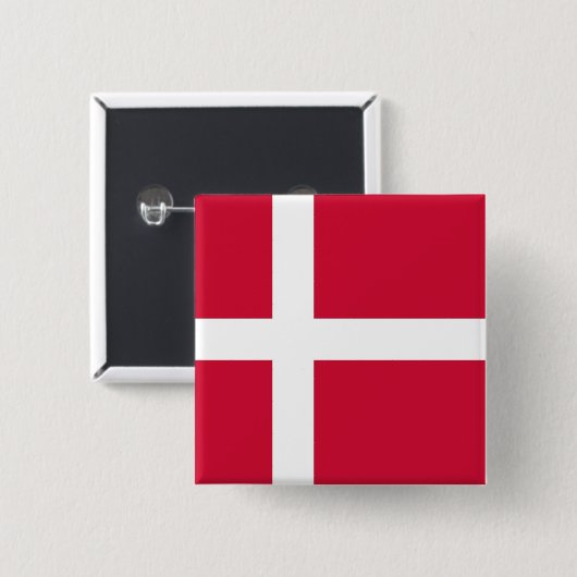 Schaltfläche mit Flagge in Dänemark Button (Vorne & Hinten)