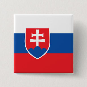 Schaltfläche mit Flagge in der Slowakei Button