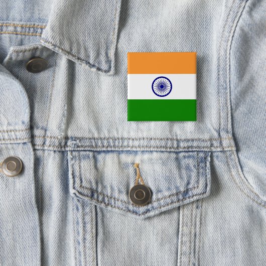 Schaltfläche mit Flagge in Indien Button (Beispiel)