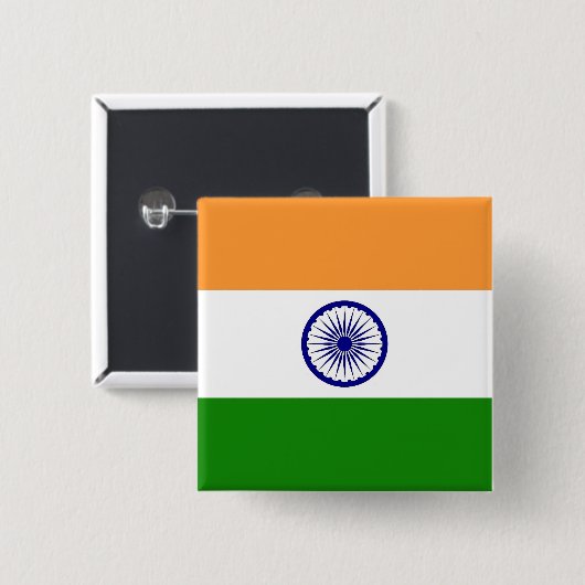 Schaltfläche mit Flagge in Indien Button (Vorne & Hinten)