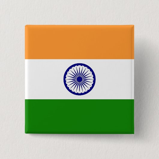 Schaltfläche mit Flagge in Indien Button (Vorderseite)