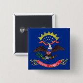 Schaltfläche mit Flagge in North Dakota Button (Vorne & Hinten)