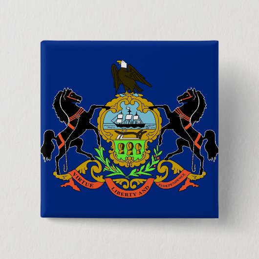 Schaltfläche mit Flagge in Pennsylvania Button (Vorderseite)