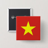 Schaltfläche mit Flagge in Vietnam Button (Vorne & Hinten)