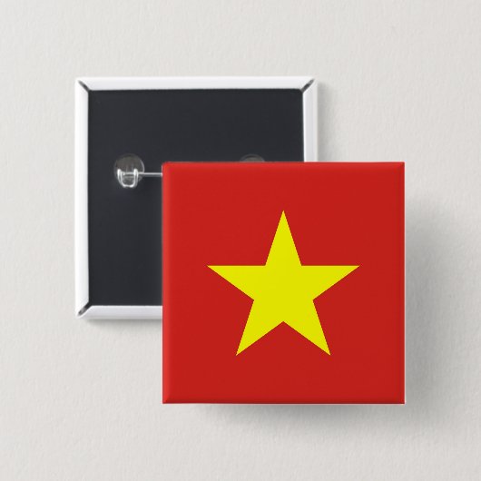 Schaltfläche mit Flagge in Vietnam Button (Vorne & Hinten)