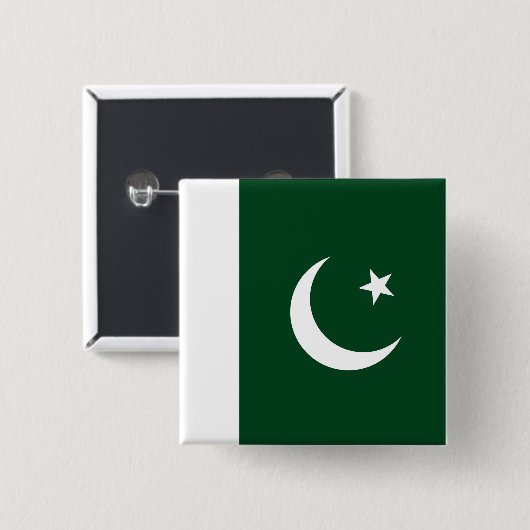 Schaltfläche mit Flagge Pakistans Button (Vorne & Hinten)