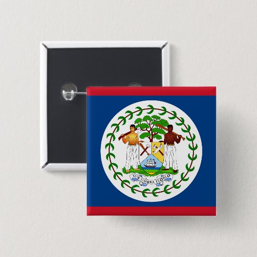 Schaltfläche mit Flagge von Belize Button (Vorne & Hinten)