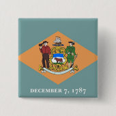 Schaltfläche mit Flagge von Delaware Button (Vorderseite)