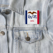 Schaltfläche mit Flagge von Iowa Button (Beispiel)