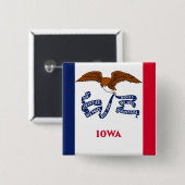Schaltfläche mit Flagge von Iowa Button (Vorne & Hinten)