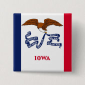 Schaltfläche mit Flagge von Iowa Button (Vorderseite)