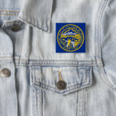 Schaltfläche mit Flagge von Nebraska Button (Beispiel)