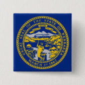 Schaltfläche mit Flagge von Nebraska Button (Vorderseite)