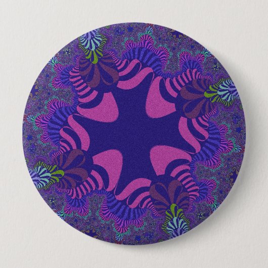 Schaltfläche mit Lila rosa Überkreuzknopf Button (Vorderseite)