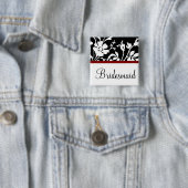 Schaltfläche mit schwarzem und weißem Flor Button (Beispiel)