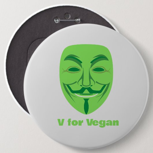 Schaltfläche mit veganem Designbild. Button (Vorne & Hinten)