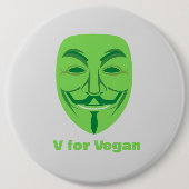 Schaltfläche mit veganem Designbild. Button (Vorderseite)