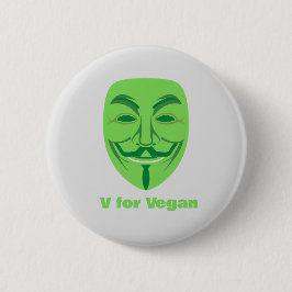 Schaltfläche mit veganem Designbild. Button