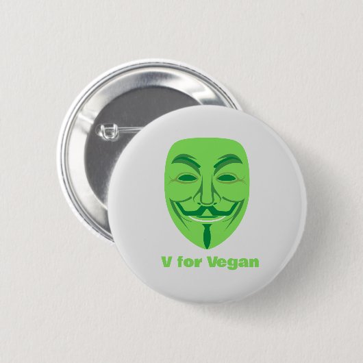 Schaltfläche mit veganem Designbild. Button (Vorne & Hinten)