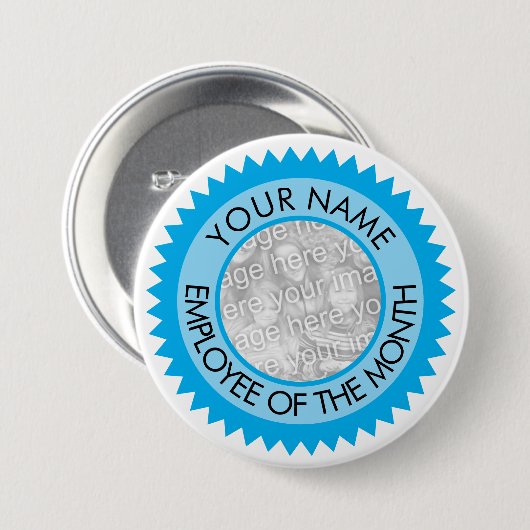 Schaltfläche "Mitarbeiter des Monats" mit benutzer Button (Vorne & Hinten)