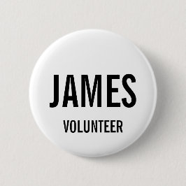 Schaltfläche "Modern White Volunteer Name" Button