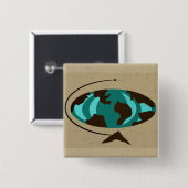 Schaltfläche "Moderne Globe-Kunst" des Mittelalter Button (Vorne & Hinten)