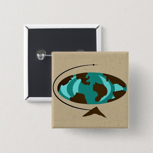 Schaltfläche "Moderne Globe-Kunst" des Mittelalter Button (Vorne & Hinten)