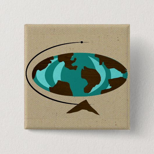 Schaltfläche "Moderne Globe-Kunst" des Mittelalter Button (Vorderseite)