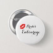 Schaltfläche "Moderne Kalligrafie Brides Entourage Button (Vorne & Hinten)