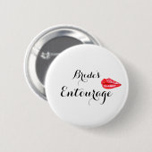 Schaltfläche "Moderne Kalligrafie Brides Entourage Button (Vorne & Hinten)