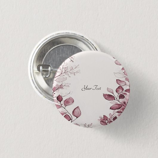 Schaltfläche Moderne rote Blätter Button (Vorne & Hinten)