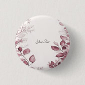 Schaltfläche Moderne rote Blätter Button (Vorderseite)