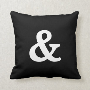 Schaltfläche "Modernes Schwarz & Weiß & (und Zei Kissen