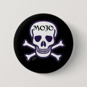 Schaltfläche Mojo Skull Schwarz Button (Vorderseite)