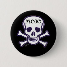 Schaltfläche Mojo Skull Schwarz