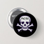 Schaltfläche Mojo Skull Schwarz Button (Vorne & Hinten)