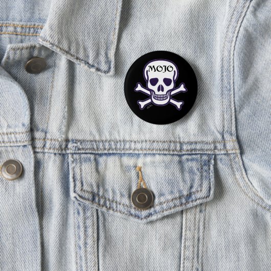 Schaltfläche Mojo Skull Schwarz Button (Beispiel)