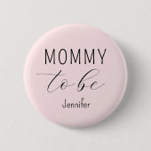 Schaltfläche "Mommy to Be Blue Pink Baby Shower" Button (Vorderseite)