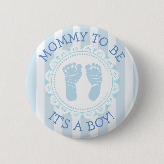 Schaltfläche "Mommy to be" BlueBaby-Duschbox Button (Vorderseite)
